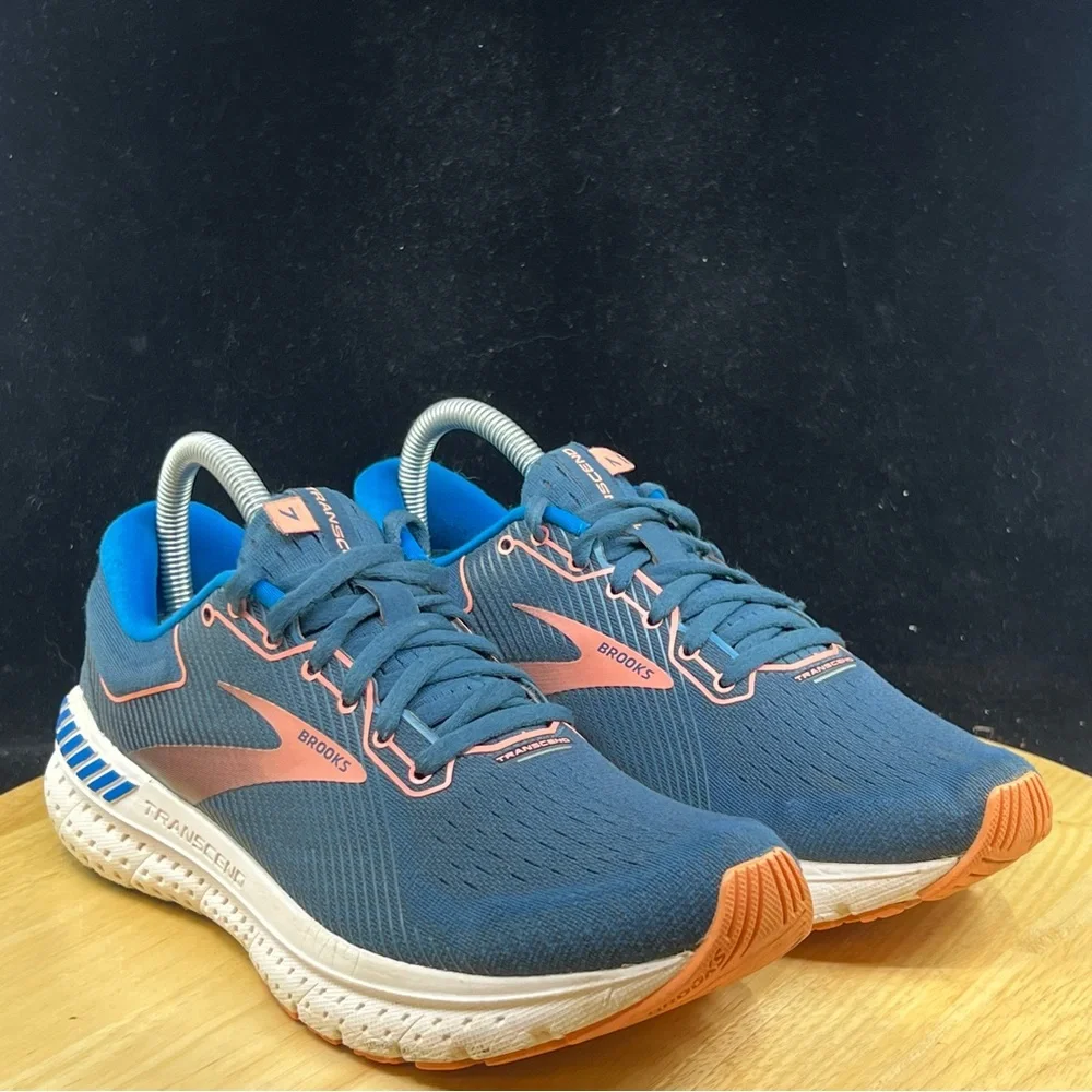 Brooks Transcend 7 1203191B480 Blue Running Shoes Sneakers Women's Size 8 B - Picture 4 of 10